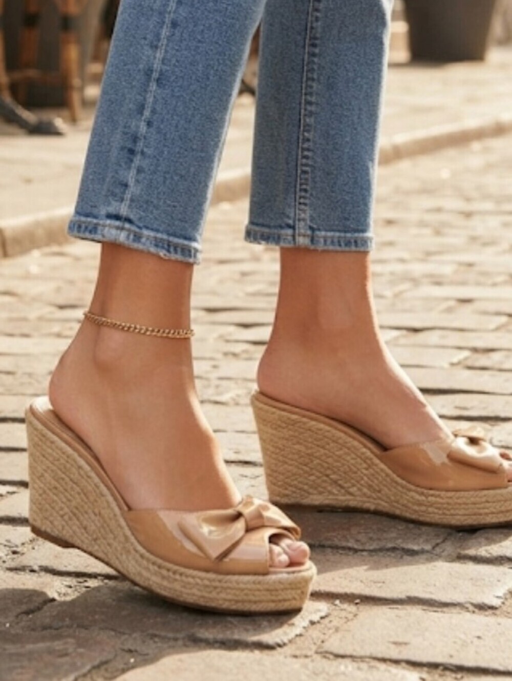 Valentino Garavani Womens Espadrille Wedge Leather Sandals shoes sz 40.5/10.5